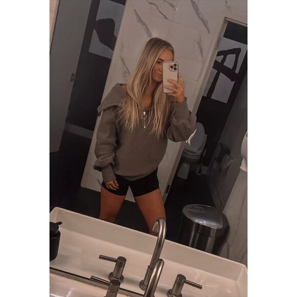 VARLEY Vine Ottoman Half Zip Pullover in Charcoal Size Medium - Picture 3 of 14